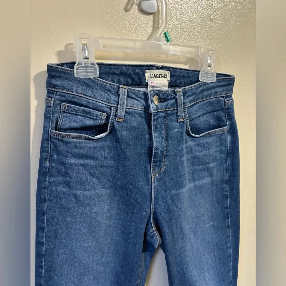 L’AGENCE Margot Jean Skinny High Rise Light Vintage Size 26 - Picture 9 of 15